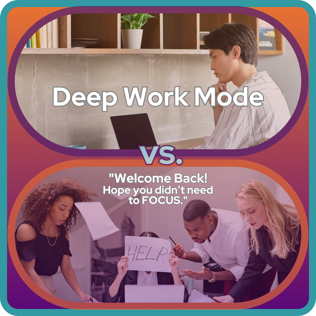 Deep work vs shallow work mode.