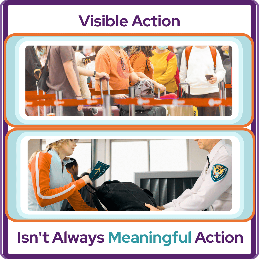 Crowded airport line and woman with TSA agent crowded airport line and woman with TSA agent.