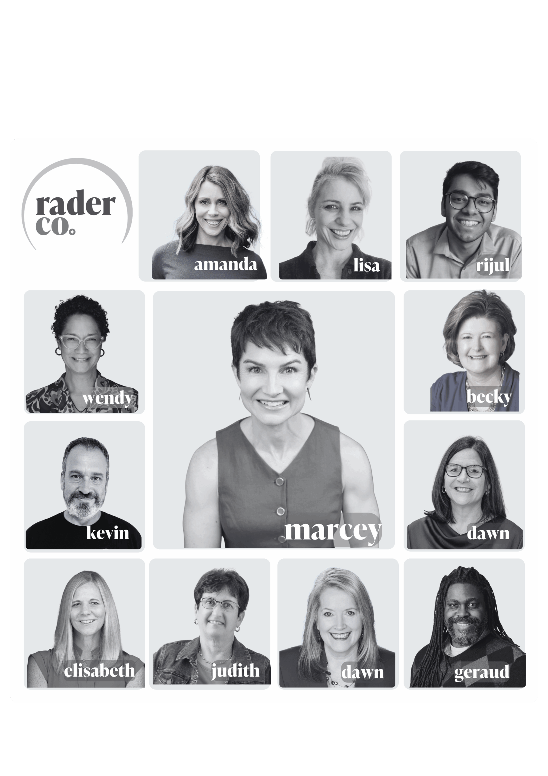 White background Team Grid for coaching Team Grid in black color