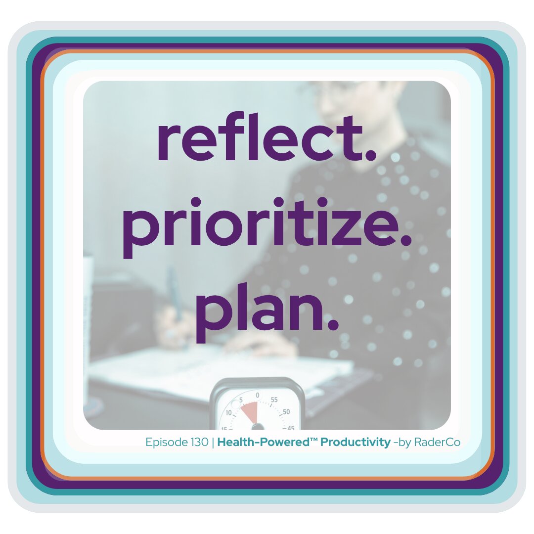 Reflect prioritize plan Reflect Prioritize plan